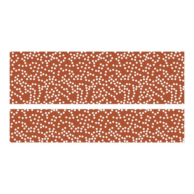 Meubelfolie IKEA Malm Bed Aboriginal Dot Pattern Brown