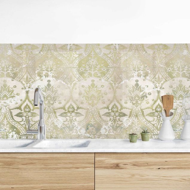 Achterwand voor keuken patroon Emerald Coloured Baroque Dream