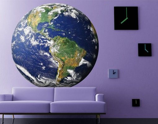 Muurstickers wereldkaart No.823 The Earth