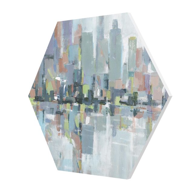 Hexagons Forex schilderijen Metro City I