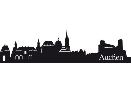 Muurstickers métropole No.EG44 Aachen Skyline ll
