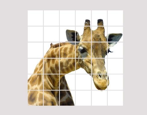 Tegelstickers Curious Giraffe