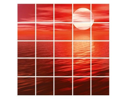Tegelstickers Red Sunset