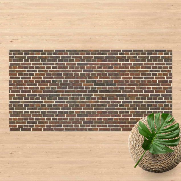 Balkonkleden Brick Wall Reddish Brown