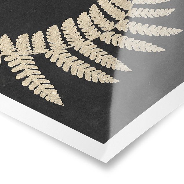 Posters Fern With Linen Structure IV