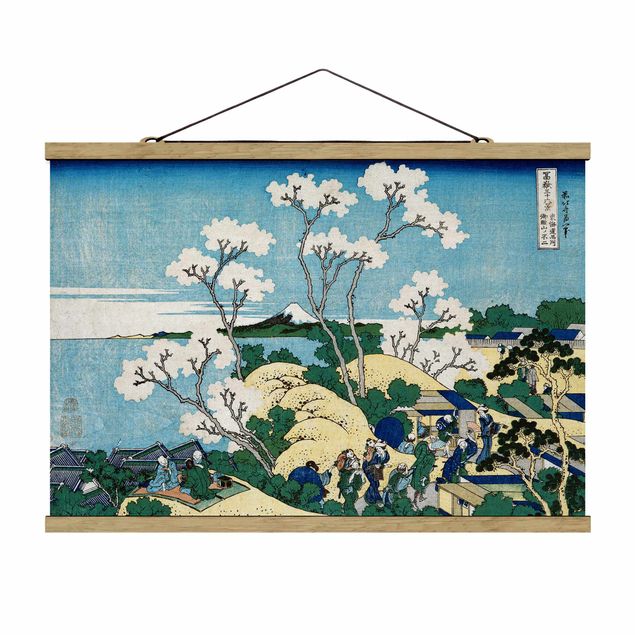 Stoffen schilderij met posterlijst Katsushika Hokusai - The Fuji Of Gotenyama