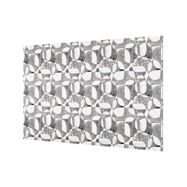 Spatscherm keuken Living Stones Pattern In Grey