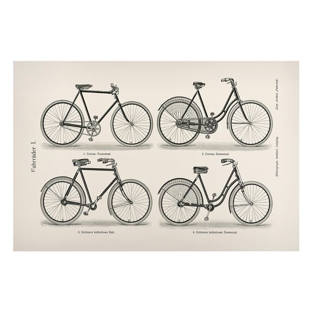 Magneetborden Vintage Poster Bicycles