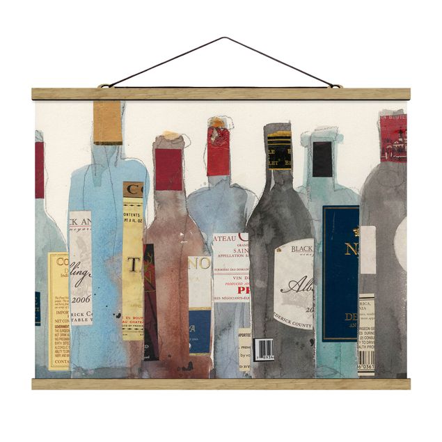 Stoffen schilderij met posterlijst Wine & Spirits II
