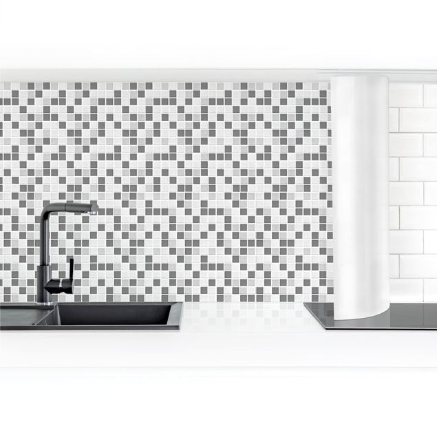 Achterwand voor keuken Mosaic Tiles Gray