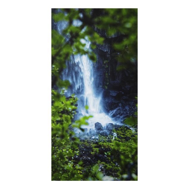 Aluminium Dibond schilderijen View Of Waterfall