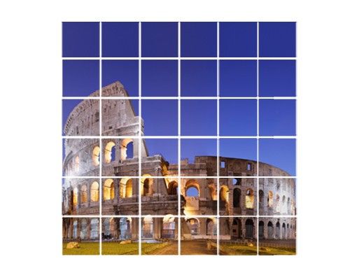 Tegelstickers Illuminated Colosseum