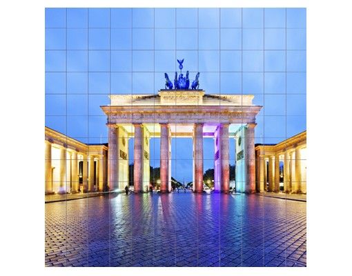 Tegelstickers Illuminated Brandenburg Gate