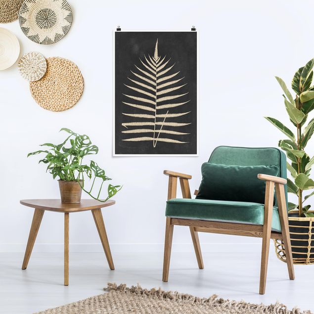 Posters Fern With Linen Structure III