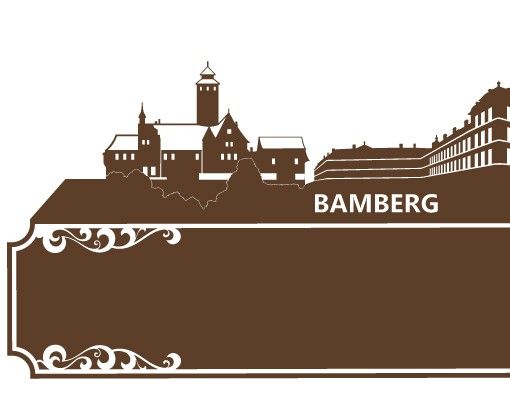 Muurstickers krijtbord No.AC74 Skyline Bamberg