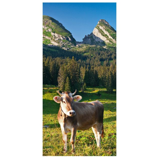 Ruimteverdeler Swiss Alpine Meadow With Cow