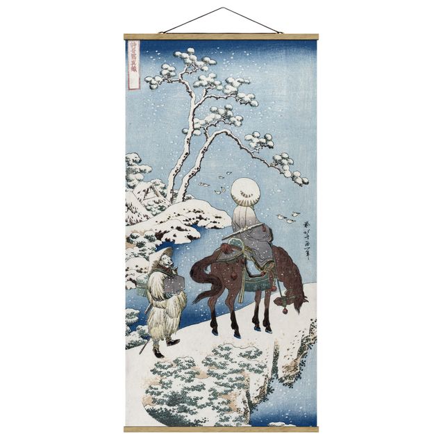 Stoffen schilderij met posterlijst Katsushika Hokusai - The Chinese Poet Su Dongpo