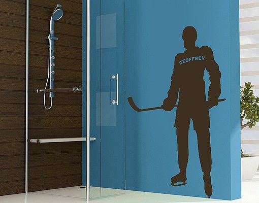 Muurstickers spreuken en quotes Wall Decal no.RS109 Customised text Ice Hockey