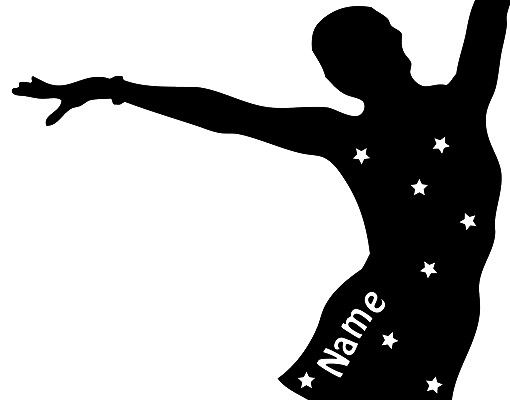 Muurstickers sport Wall Decal no.RS111 Customised text Figure Skating