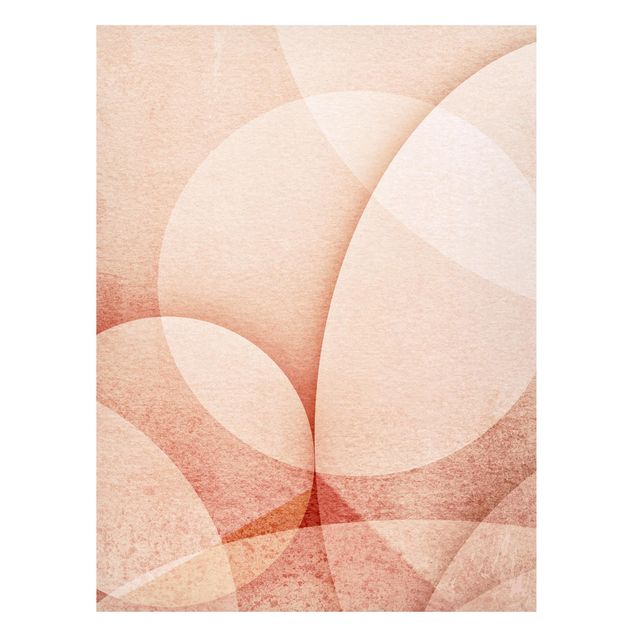 Magneetborden Abstract Graphics In Peach-Colour
