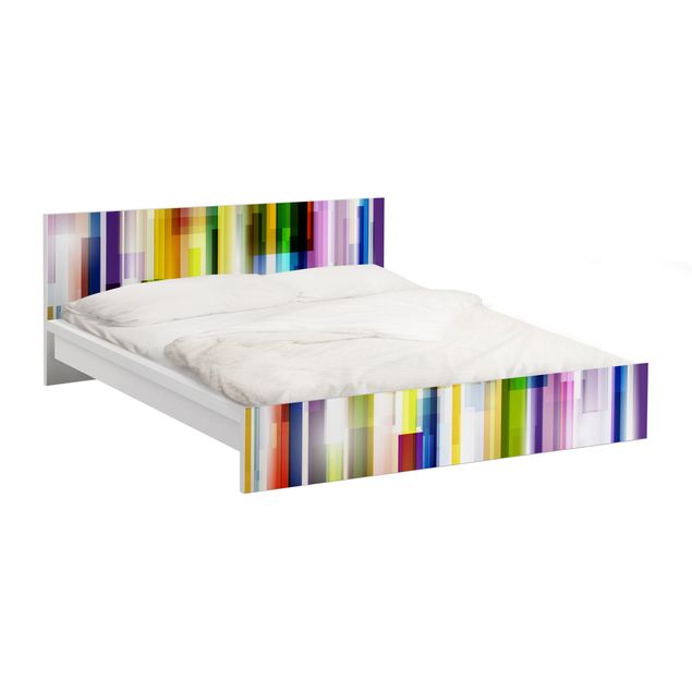 Meubelfolie IKEA Malm Bed Rainbow Cubes