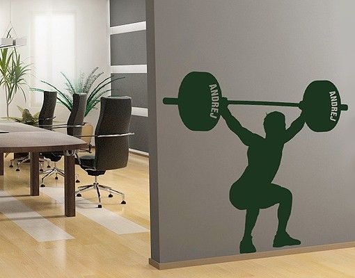 Muurstickers spreuken en quotes No.RS139 Customised text Weight Lifting