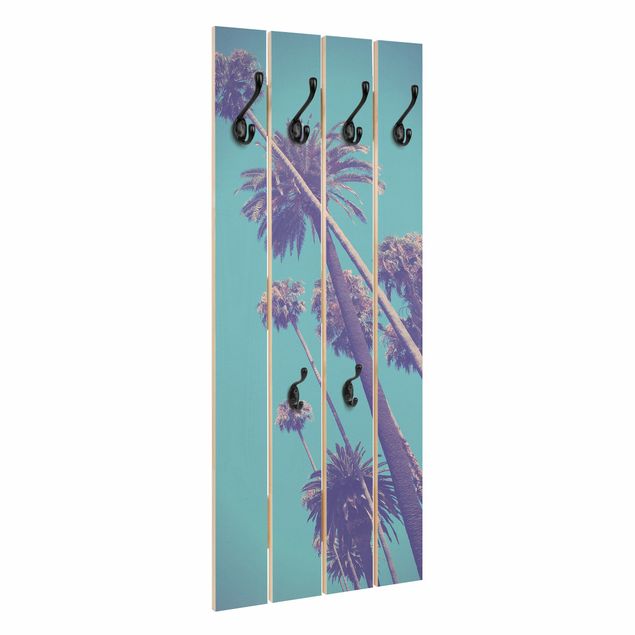 Wandkapstokken houten pallet Tropical Plants Palm Trees And Sky