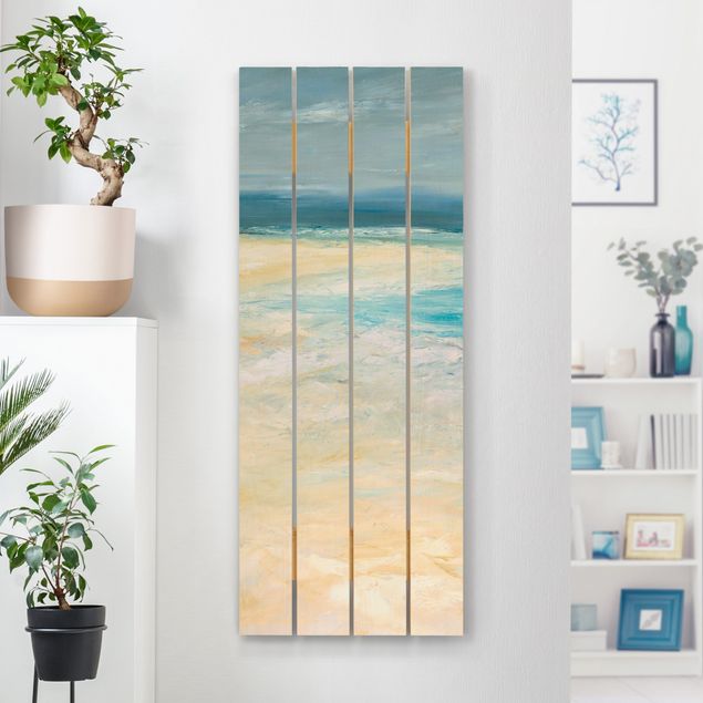 Houten schilderijen op plank Storm On The Sea I