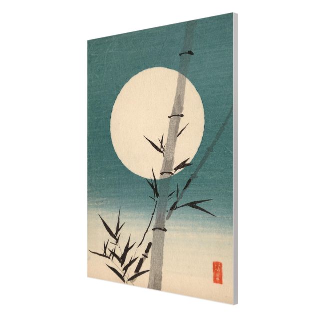 Magneetborden Japanese Drawing Bamboo And Moon