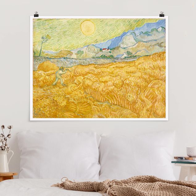 Posters Vincent Van Gogh - The Harvest, The Grain Field