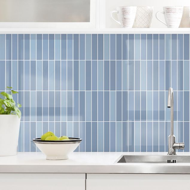 Achterwand voor keuken tegelmotief Subway Tiles - Light Blue
