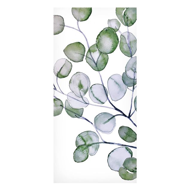 Magneetborden Green Watercolour Eucalyptus Branch