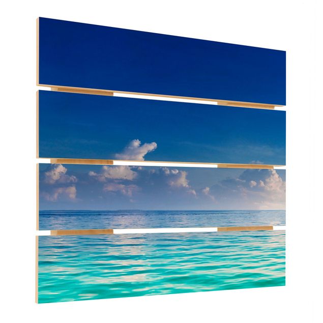 Houten schilderijen op plank Turquoise Lagoon