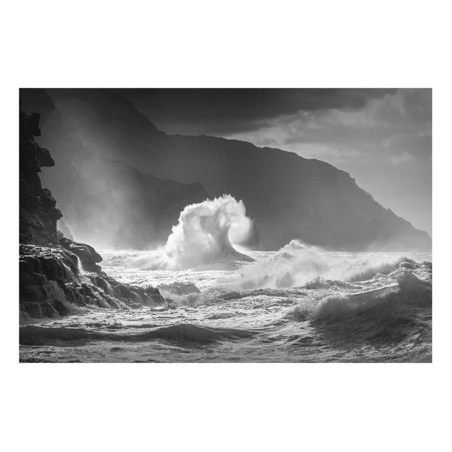 Magneetborden Raging Waves Black And White