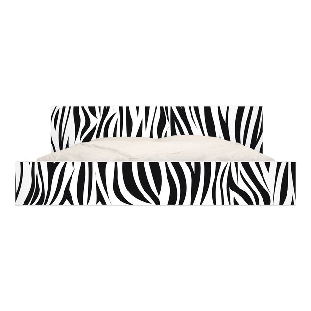 Meubelfolie IKEA Malm Bed Zebra Pattern
