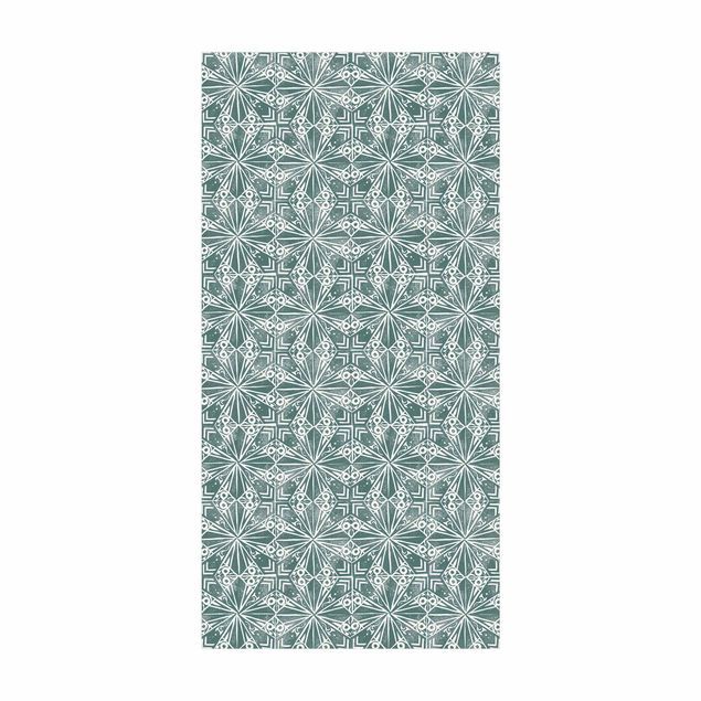 tapijt zwart wit Vintage Pattern Geometric Tiles