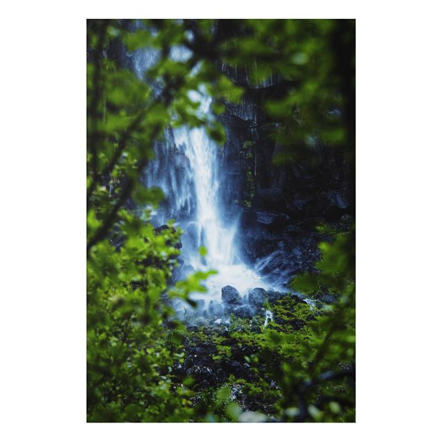 Aluminium Dibond schilderijen View Of Waterfall