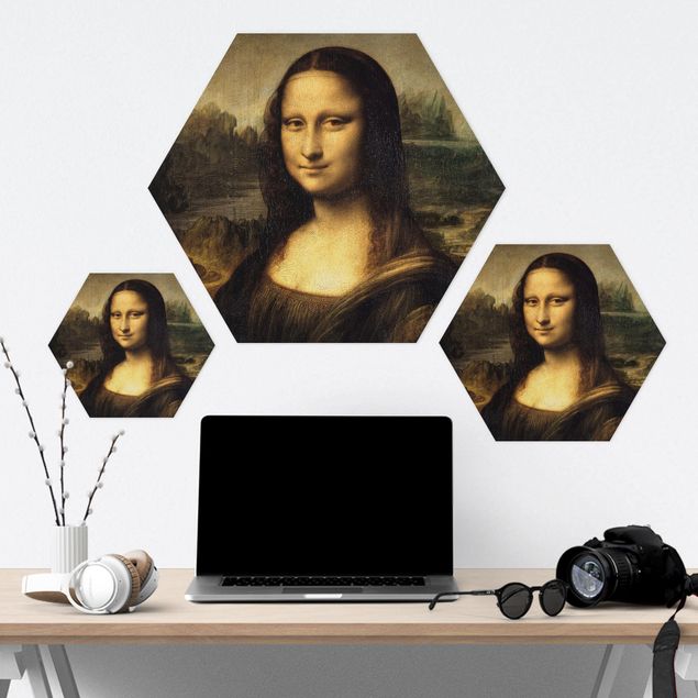 Hexagons Forex schilderijen Leonardo da Vinci - Mona Lisa