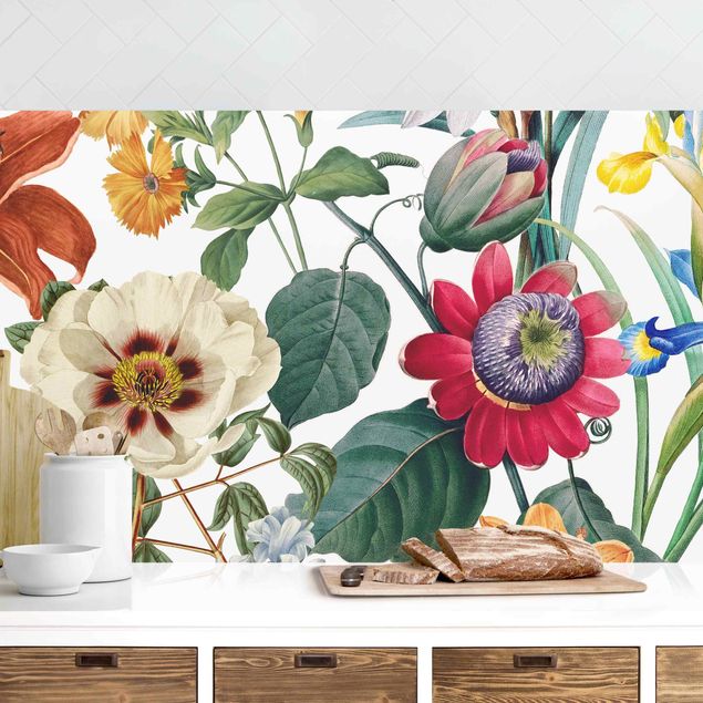 Achterwand voor keuken patroon Colourful Magnificent Flowers