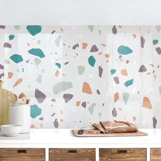 Achterwand voor keuken patroon Detailed Terrazzo Pattern Grosseto II
