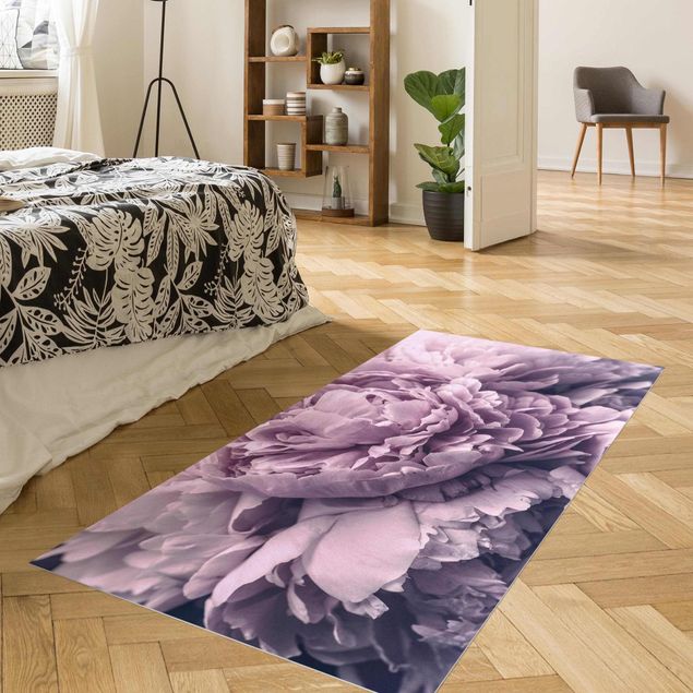 moderne vloerkleden Purple Peony Blossoms
