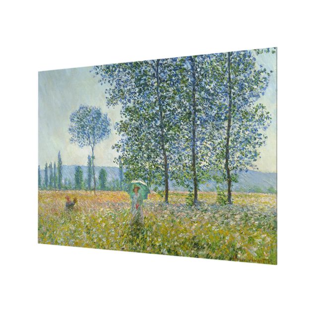 Spatscherm keuken Claude Monet - Fields In Spring