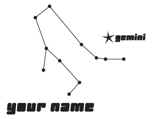 Muurstickers spreuken en quotes No.UL820 Customised text Constellation Gemini