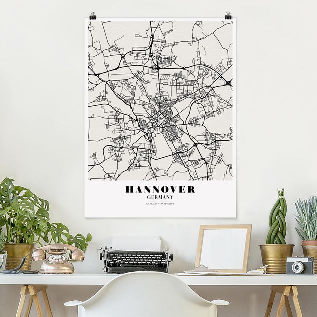 Posters Hannover City Map - Classic