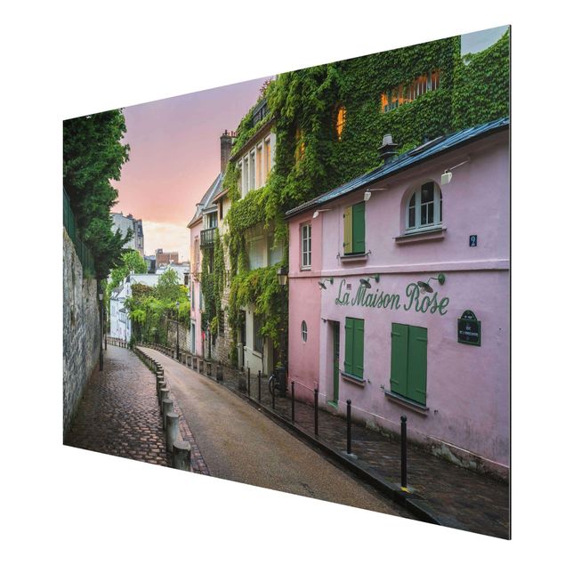 Aluminium Dibond schilderijen Rose Coloured Twilight In Paris