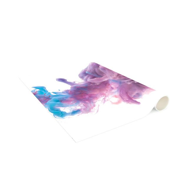 Vloerkleed paars Abstract Liquid Colour Effect