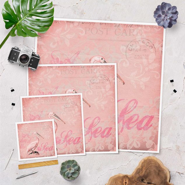 Posters Shabby Chic Collage - Pelikan