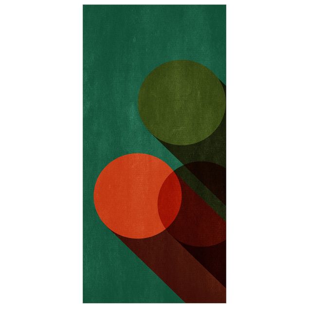 Ruimteverdeler Abstract Shapes - Circles In Green And Red