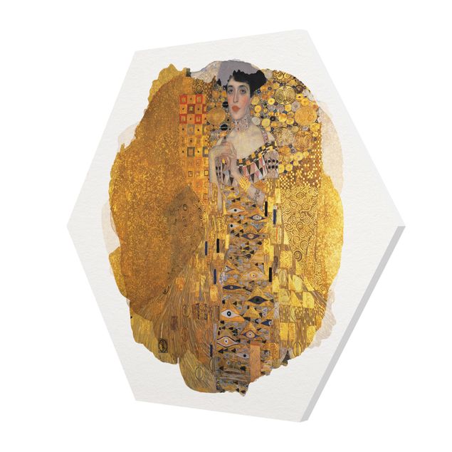 Hexagons Forex schilderijen WaterColours - Gustav Klimt - Portrait Of Adele Bloch-Bauer I