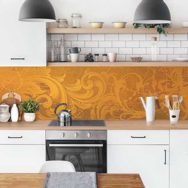 Achterwand voor keuken Golden Baroque